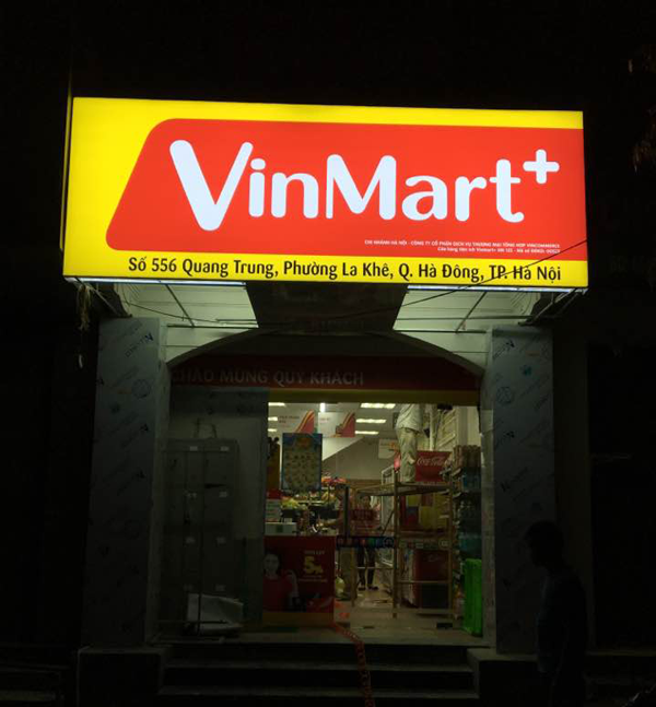 Làm biển quảng cáo cho cửa hàng Vinmart+ tại Hà Nội