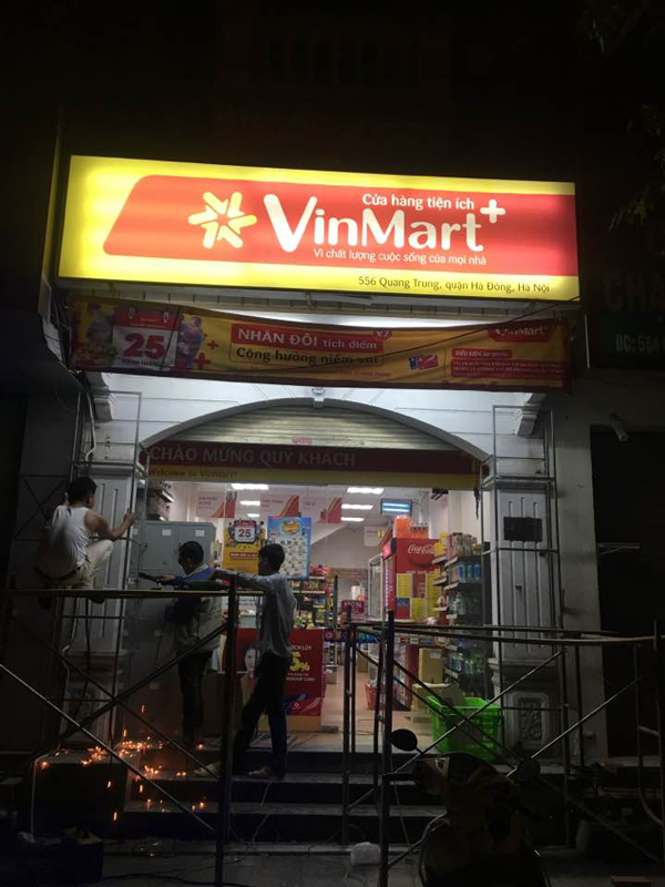 Làm biển quảng cáo cho cửa hàng Vinmart+ tại Hà Nội