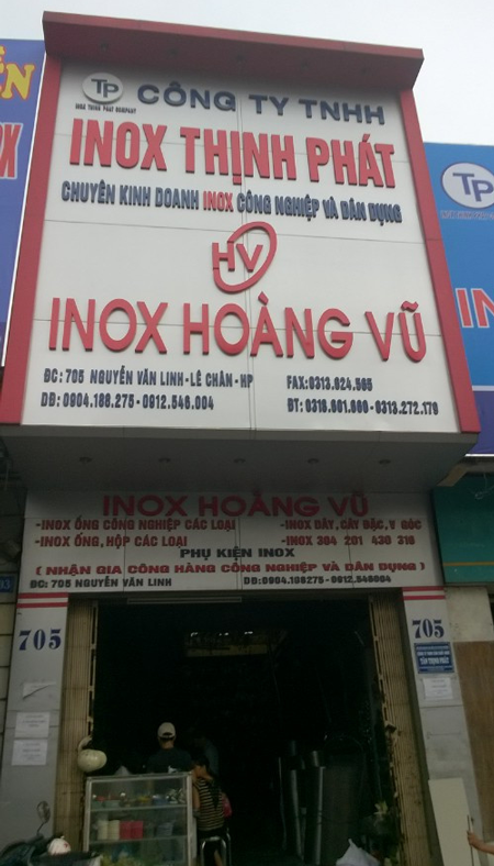 thiet ke quang cao cho inox Hoang Vu